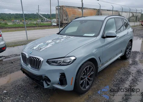 2022 BMW X3 xDrive30I из США, поврежденный, VIN 5UX53DP09N9K21463